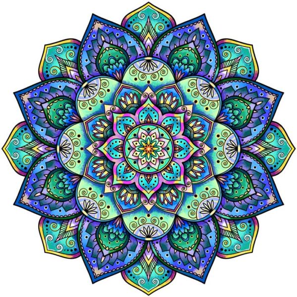 Lotusblóma mandala púsluspil 118 stykki