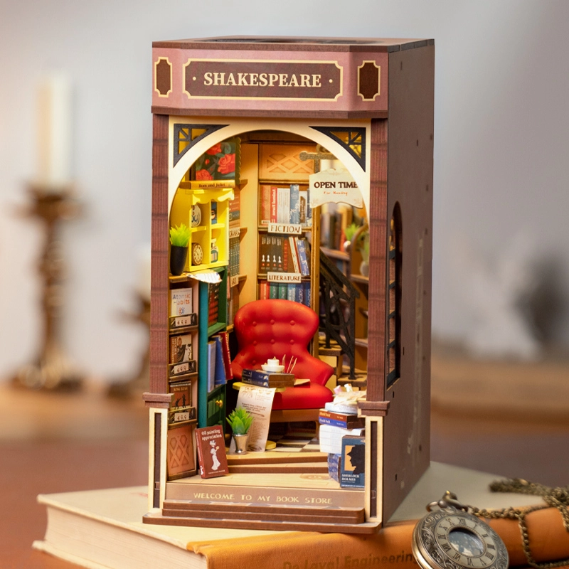 Rolife DIY 3D Book Nook Kit - Bookstore Shakespeare - Mynd 2